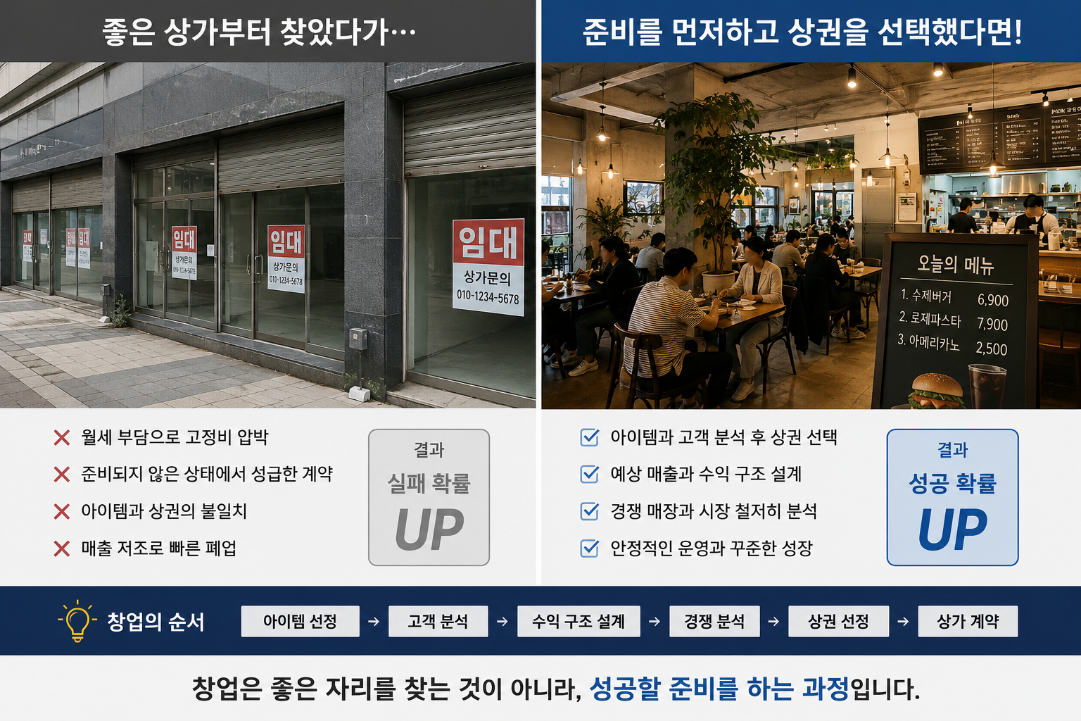 창업 준비의 첫 단추, 정말 상가부터 봐야 할까요?